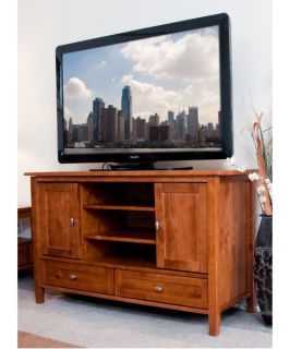 Simpli Home AXWSH004 Warm Shaker TV Stand   TV Stands