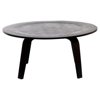 Modway Round Black Plywood Coffee Table   Coffee Tables