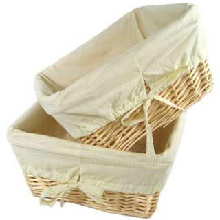 Natural Basket with Liner   Toy Storage