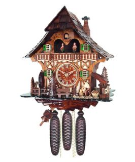 River City Clocks MD892 13 Woodchopper and Waterwheel Musical Cottage Cuckoo Clock   Cuckoo Clocks