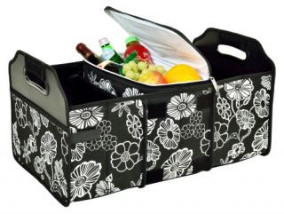 Picnic at Ascot Night Bloom Trunk Organizer and Cooler Set   Coolers