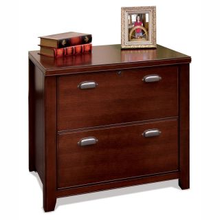 Tribeca Loft Cherry Two Drawer Lateral File Cabinet by Kathy Ireland   File Cabinets