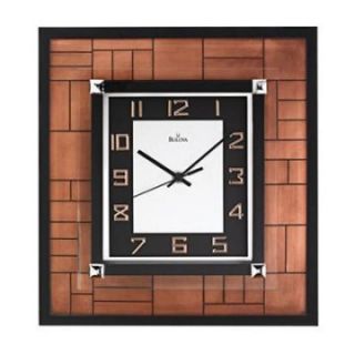 Bulova Corydon Copper Clock   11.5 in. Wide   Wall Clocks