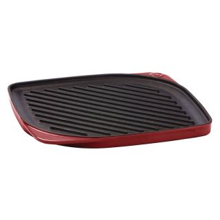 Mario Batali by Dansk Classic 11 in. Square Reversible Grill/Griddle   Chianti   Griddle & Grill Pans