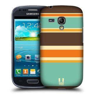 Head Case Designs Orange and Brown Stripes Collection Hard Back Case Cover for Samsung Galaxy S3 III mini I8190 Cell Phones & Accessories