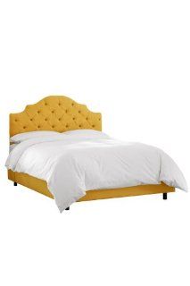 Custom Addison Upholstered Bed   king, French Yellow L   Bathroom Furniture Sets