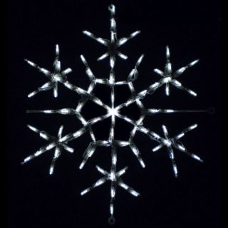 28 in. Outdoor LED Snowflake Star Point Display  100 Bulbs   Christmas Lights