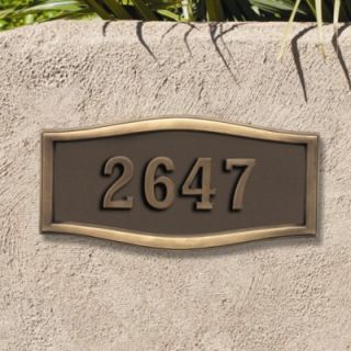 Gaines Large Roundtangle Wall Mounted Address Plaque   Address Plaques