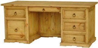 Rustic Wood Executive Desk   Home Office Desks