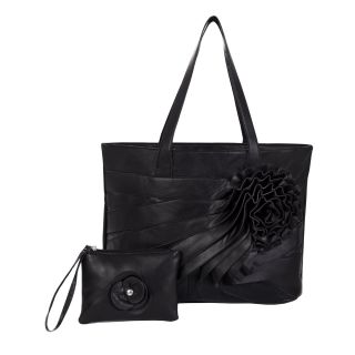 Parinda June Faux Leather Large Handbag with Wristlet   Handbags
