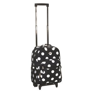Rockland Luggage 17 in. Rolling Backpack in Dot Prints   Backpacks