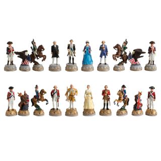 American Revolution Marble Resin Chessmen   Chess Pieces