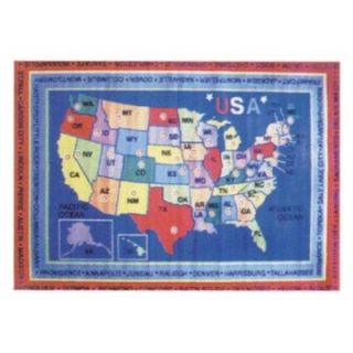 L.A. Rugs State Capitals Kids Area Rug   Rugs