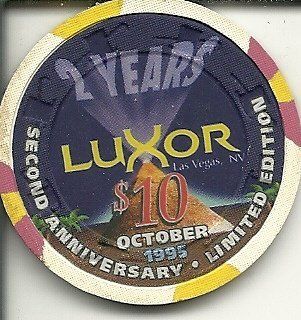 $10 luxor resort las vegas obsolete casino chip 1995 