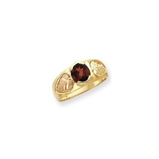 10k Tri color Black Hills Gold Men's Garnet Ring Jewelry