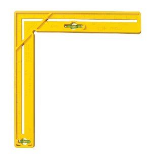 Level Best 854 4 in 1 Multi Tool Square with Level, Yellow, 12 Inch   Carpentry Squares  