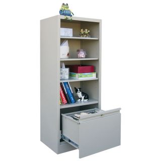 Sandusky Metal Bookcase with Filing Drawer   Bookcases