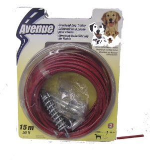 Dogit Tether Overhead Dog Trolley, 50 Feet, Red  Pet Tie Outs 