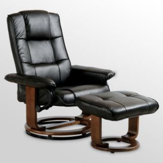MAC Motion Vintage Faux Leather Recliner with Ottoman   Leather Recliners