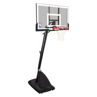 Spalding 52 Inch Polycarbonate NBA Portable Basketball System   Portable Hoops