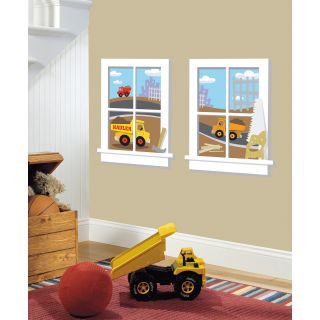 Construction Junction Peel and Stick Window   Wall Decals