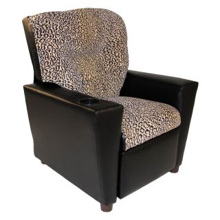 Dozydotes Kid Recliner with Cup Holder   Cheetah/Black   Chairs
