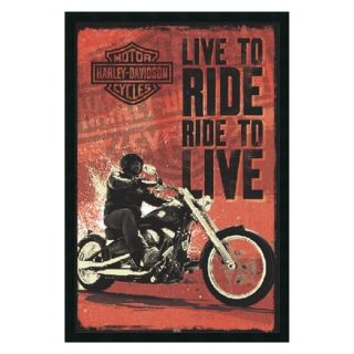 Harley Davidson   Live to Ride Framed Wall Art   25.41W x 37.41H in.   Framed Wall Art