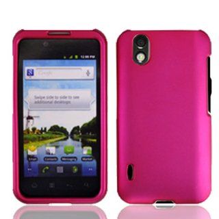 LG LS855 / Marquee Slim Rubberized Protective Snap On Hard Cover Case   Rose Cell Phones & Accessories