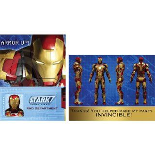 Iron Man Party Invitations & Thank Yous   8 each per Pack Toys & Games
