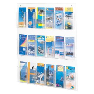 Safco 5672CL Clear2c 18 Pamphlet Display   Literature Racks