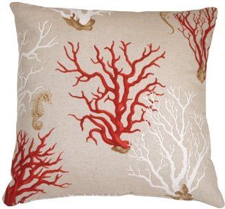 Pillow Decor   Red Coral 22x22 Decorative Pillow   Throw Pillows