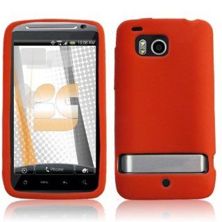 Red Gel Skin Case for HTC ThunderBolt Cell Phones & Accessories