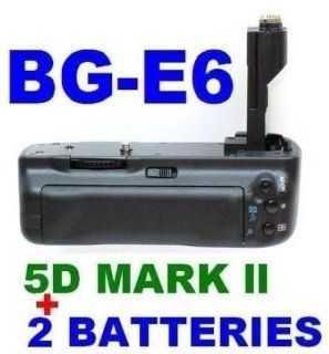 Battery Grip for Canon EOS 5D MARK II 2 SLR Digital Camera BG E6 BGE6 + 2X LP E6 Batteries  Camera & Photo