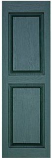 Perfect Shutters IR561439331 14 1/2 Inch by 39 Inch Raised Panel Center Mullion Exterior Shutter, 1 Pair, Heritage Green