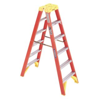 Werner 6 ft. Fiberglass Twin Step Ladder   Ladders and Scaffolding
