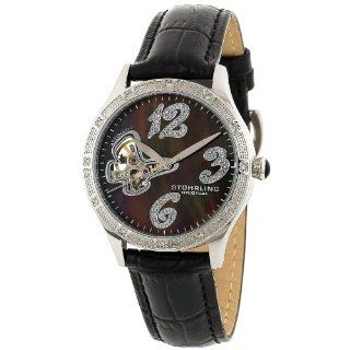 Stuhrling Original Women's 196.121527 Vogue Audrey Diamond Butterfly Automatic Leather Strap Watch at  Women's Watch store.