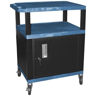 Tuffy 34 in. Utility Cart with Locking Cabinet   Tool Chests & Cabinets