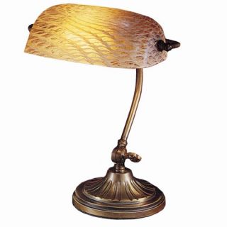 Dale Tiffany 1425 Favrile Banker Lamp   Desk Lamps