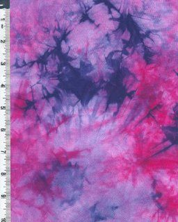 Rayon Jersey Knit Tie Dye Print Fabric By The Yard, Purple Magenta 835