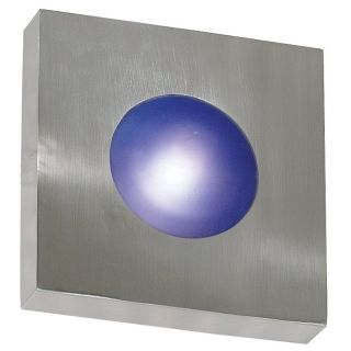 Kenroy Home Burst Square Wall Sconce/Flush Mount 10 in. Polished Aluminum   Outdoor Wall Lights