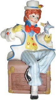 Cybis hand painted porcelain clown sculpture entitled "Jumbles & Friend   Collectible Figurines