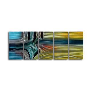 Intersection 5 Piece Handmade Metal Wall Art  60W x 24H in.   Wall Sculptures and Panels