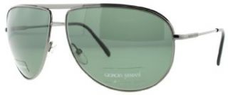 Giorgio Armani 839/S Men's Polarized Aviator Full Rim Outdoor Sunglasses   Dark Ruthenium/Green / Size 65/12 130 Watches