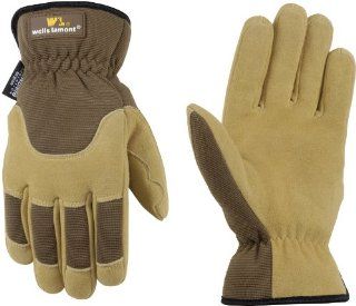 Wells Lamont 1092M Premium Suede Deerskin Work Glove, Medium, Brown/Tan    