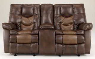Gyro DuraBlend Sedona Glider Reclining Loveseat with Console   Love Seats