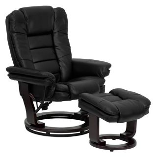 Flash Furniture 7818 Leather Swivel Recliner with Ottoman   Recliners