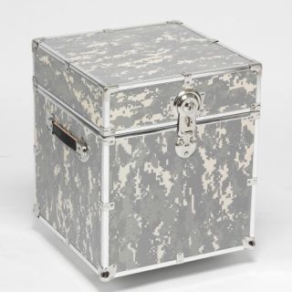 Digital Camouflage Steel Cube with Optional Cedar Lining and Wheels   Storage Trunks