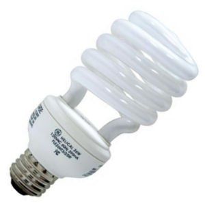 GE Lighting 25195 Energy Smart spiral CFL 23 Watt, 1700 Lumen T3 Spiral Light Bulb with Medium Base, 1 Pack   Compact Fluorescent Bulbs  