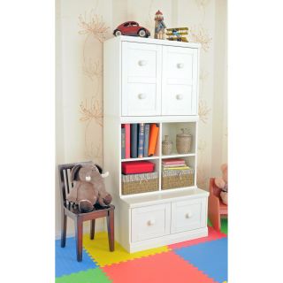 Makena Modular Closed Storage Base & Open Quad Cubical & Cabinet with Shelf   Toy Storage