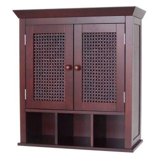 Cane 2 Door Wall Cabinet with Cubbies   Wall Cabinets